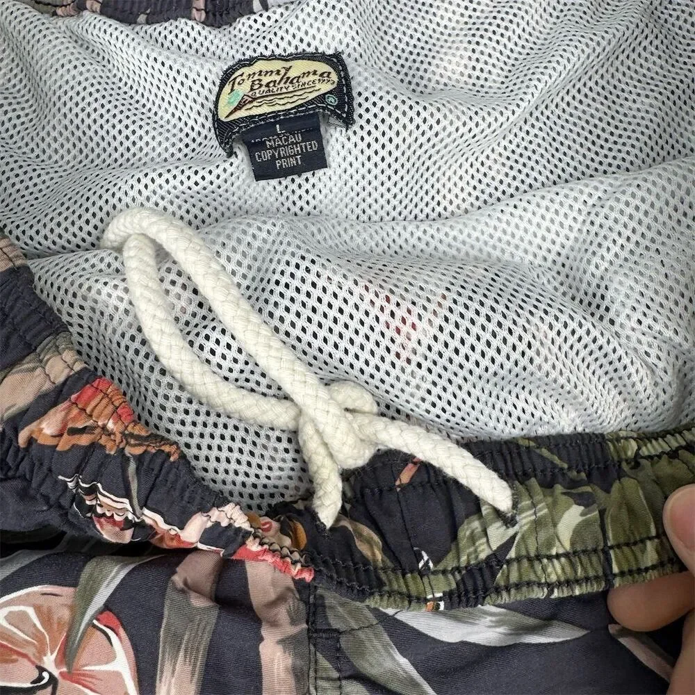 Tommy Bahama Men's Swim Trunks Size Large  Cocktail Print Tropical Shorts